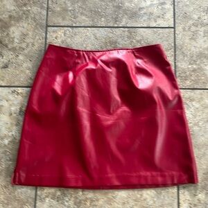Vintage La Belle Made in USA 🇺🇸 Red Pleather Skirt
